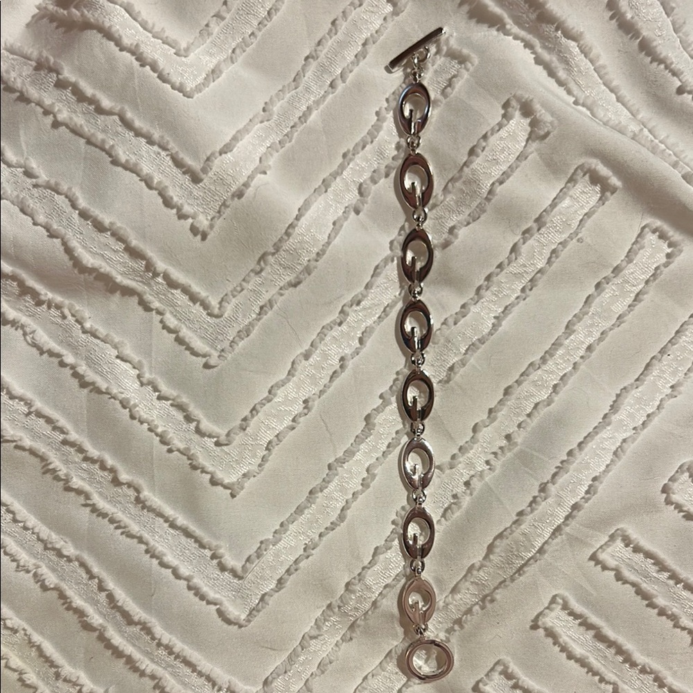 Guess Silver Bracelet with Clear Accents